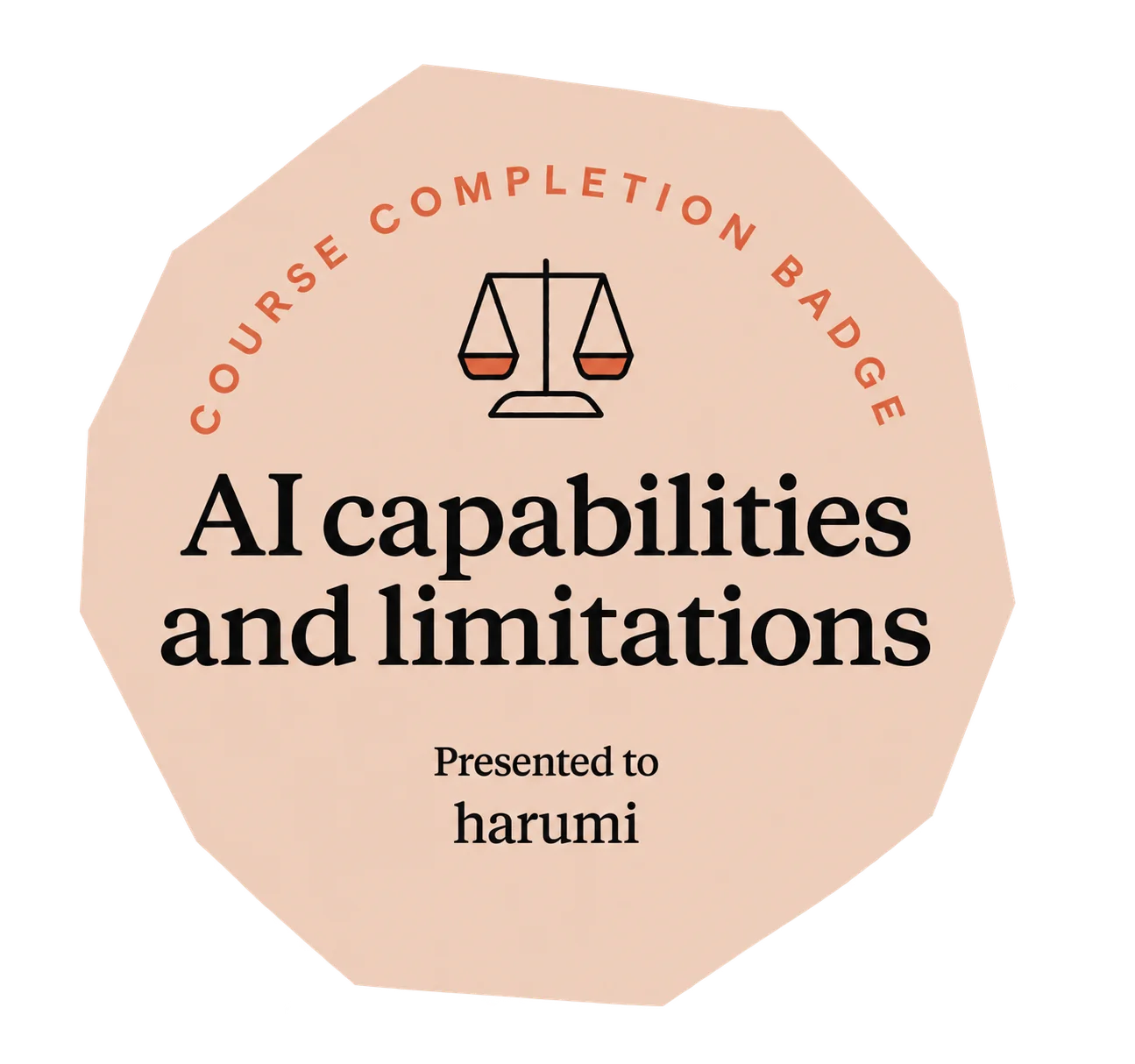 AI Capabilities and Limitations 修了バッジ